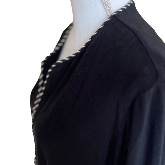 Chico’s women’s cardigan travelers size large black braided accent Chico’s 2 - Picture 4 of 11